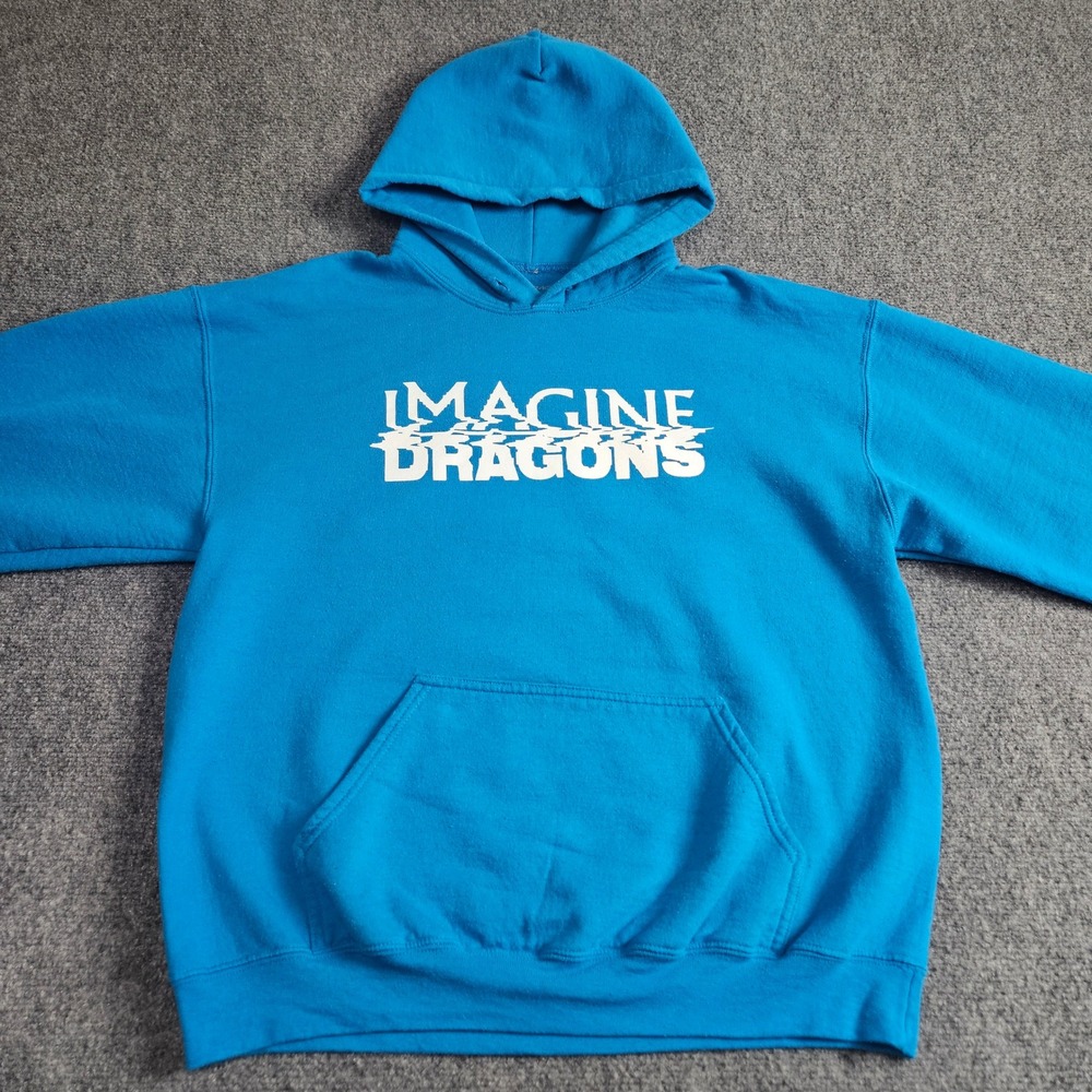 Imagine Dragons Hoodie Large Blue Mercury World Tour Band‎ Merch Music Street